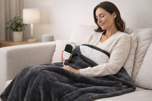 Electric Heated Throw Blanket with 6 Heat Levels & Auto Shut-Off